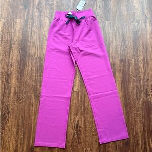 NWT FIGS Bright Fuchsia High Waisted Livingston Basic Scrub Pants - Size XXS P